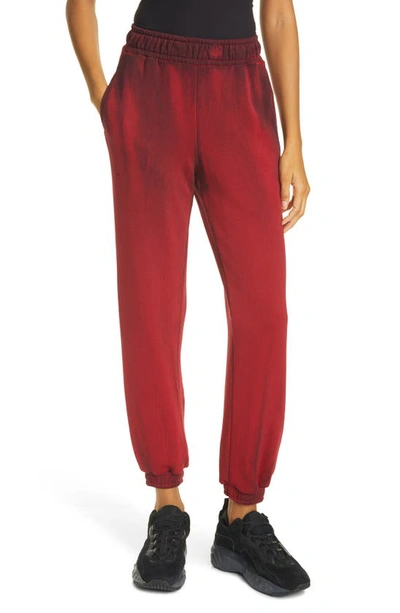 Shop Cotton Citizen Brooklyn Tie Dye Sweatpants In Ruby Mix