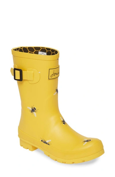Shop Joules 'molly' Rain Boot In Gldbotb
