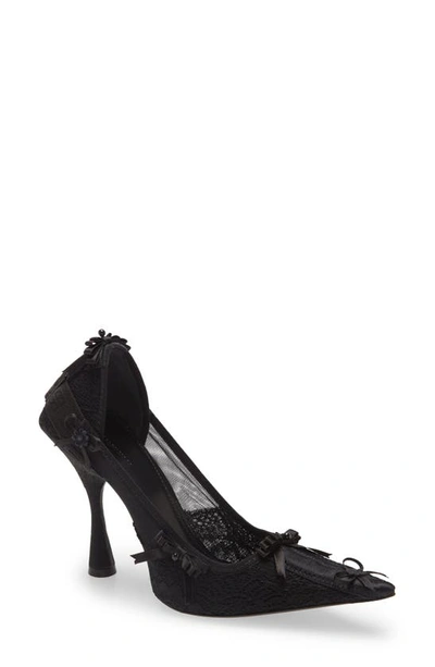 Balenciaga Lingerie Knife Lace Pumps In Black | ModeSens