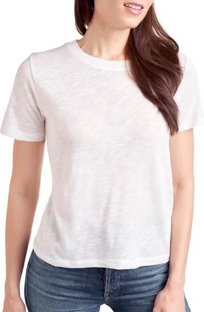 Shop Splendid Modal & Cotton Crewneck T-shirt In Off White