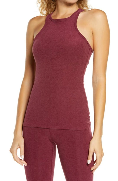 Shop Beyond Yoga Under Lock & Keyhole Tank In Deep Merlot