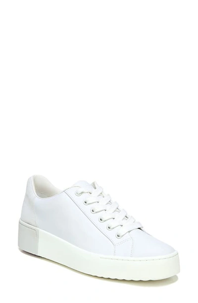 Vince Bensley Mixed Leather Low-top Sneakers In Optic White | ModeSens