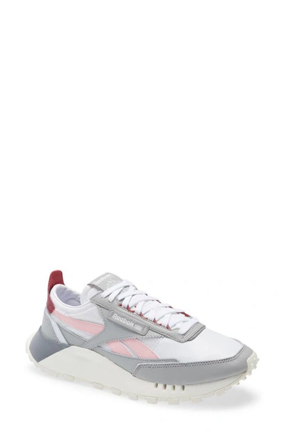 Shop Reebok Classic Legacy Sneaker In Stark Grey/ White/ Maroon