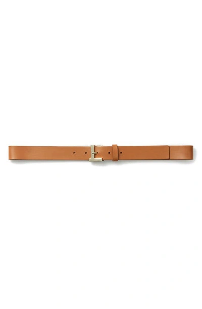 Shop Lafayette 148 L-beam Leather Belt In Copper