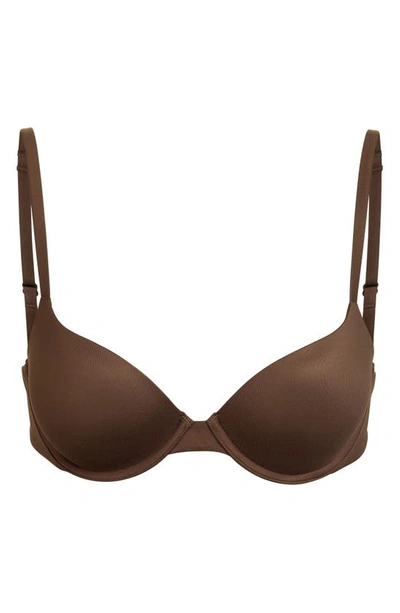 Skims Fits Everybody T-shirt Underwire Push-up Bra In Oxide
