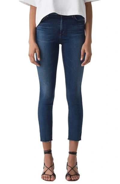 Shop Agolde Sophie Mid Rise Crop Skinny Jeans In Claremont