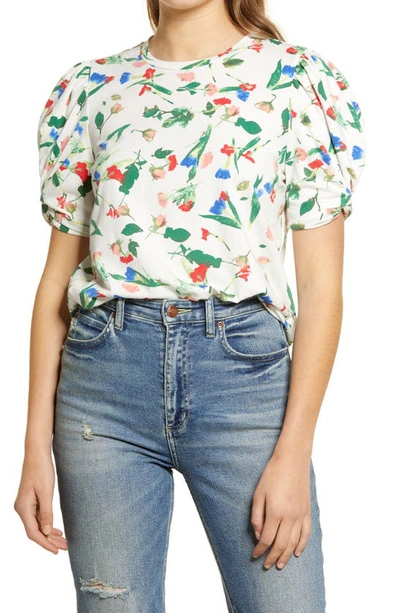 Shop English Factory Floral Puff Sleeve Top In White
