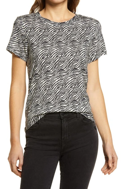 Shop Sanctuary The Perfect Animal Print Cotton & Modal Top In Abstract Animal