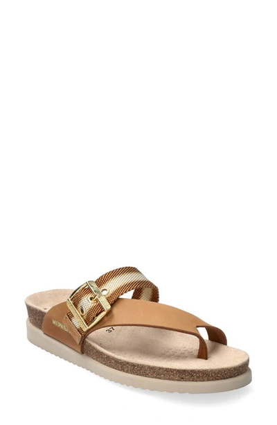 Shop Mephisto Heike Slide Sandal In Camel Leather