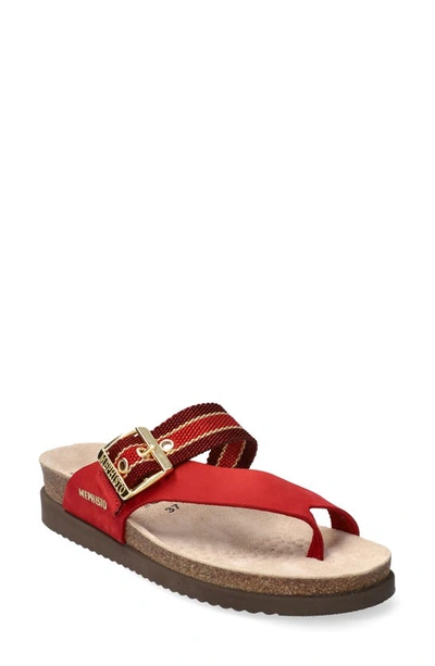 Shop Mephisto Heike Slide Sandal In Red Leather