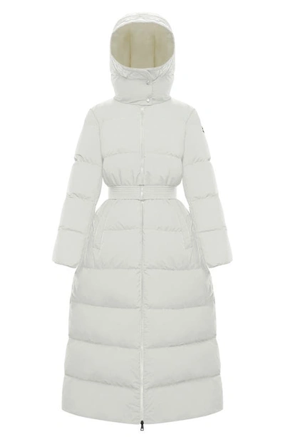 Shop Moncler Goelo Water Resistant Down Puffer Coat In White