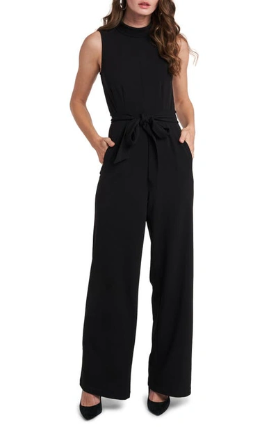 Shop 1.state Belted Sleeveless Jumpsuit In Rich Black