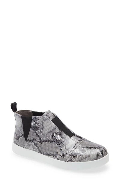 Shop Alegria Parker Pull-on Platform Sneaker In Grey Snake Print