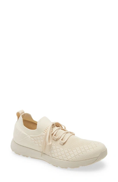 Shop Traq By Alegria Froliq Knit Sneaker In Creme Leather