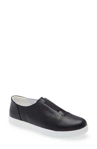 Shop Alegria Posy Slip-on Sneaker In Black Leather