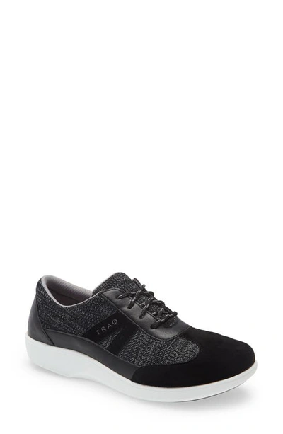 Shop Traq By Alegria Rhythmiq Sneaker In Black Leather