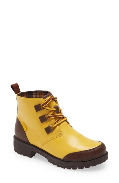 Shop Alegria Cheri Water Resistant Hiker Boot In Mustard Leather