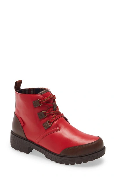 Shop Alegria Cheri Water Resistant Hiker Boot In Ketchup Leather
