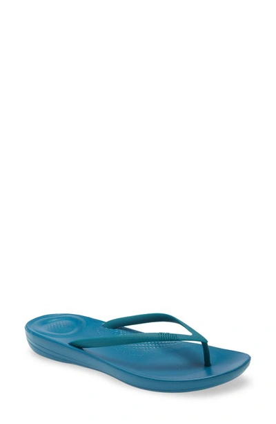 Shop Fitflop Iqushion Flip Flop In Sea Blue
