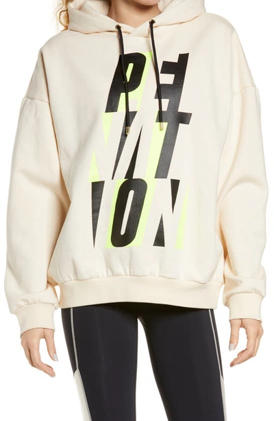 Shop P.e Nation P.e. Nation Cross Header Graphic Hoodie In Pearled Ivory Owtm