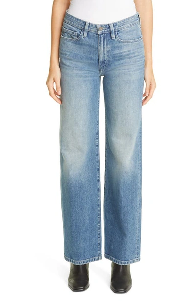 Lafayette 148 Wyckoff 13 oz Italian Heritage Denim Wide-leg Ankle Jeans In Faded Skyline