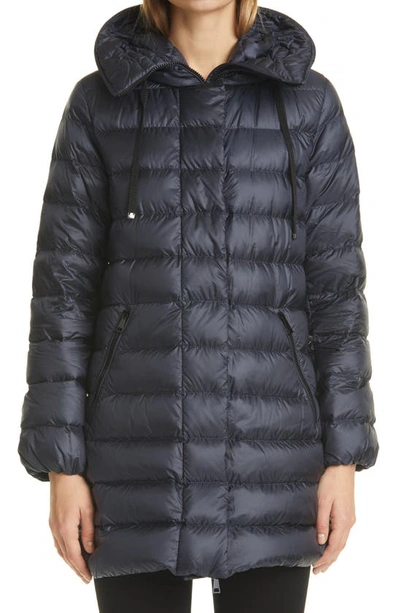 Shop Moncler Gnosia Water Resistant Down Puffer Coat In Navy