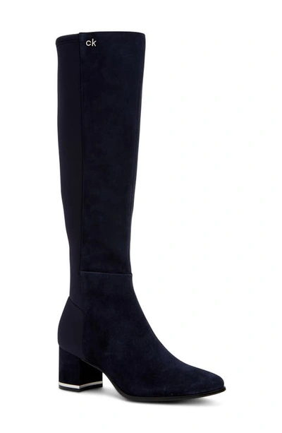 Shop Calvin Klein Freeda Knee High Boot In Eclipse