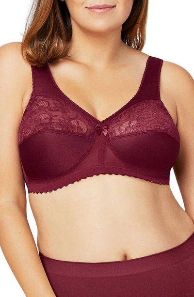 Shop Glamorise Magiclift® Original Support Bra In Burgundy