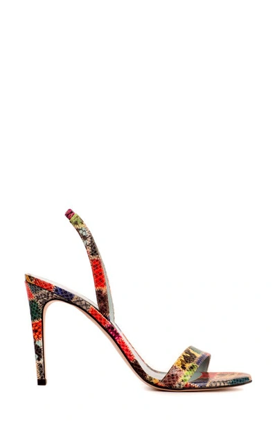 Shop Aera Alexandra Ankle Strap Sandal In Patchwork Python-effect