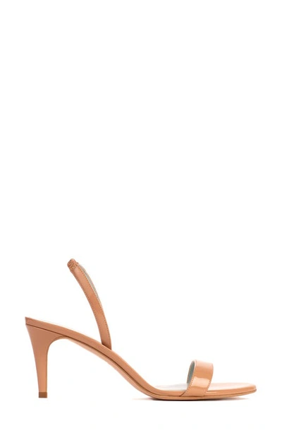 Shop Aera Sally Ankle Strap Sandal In Nude Patent-effect