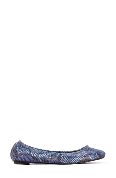 Shop Aera Lily Ballet Flat In Blueberry Python-effect