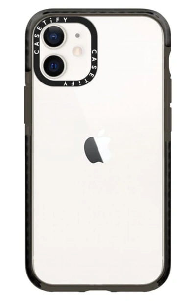 Shop Casetify Clear Impact Iphone 12 Mini Case In Clear Black