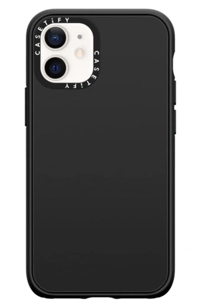 Shop Casetify Solid Impact Iphone 12 Mini Case In Matte Black