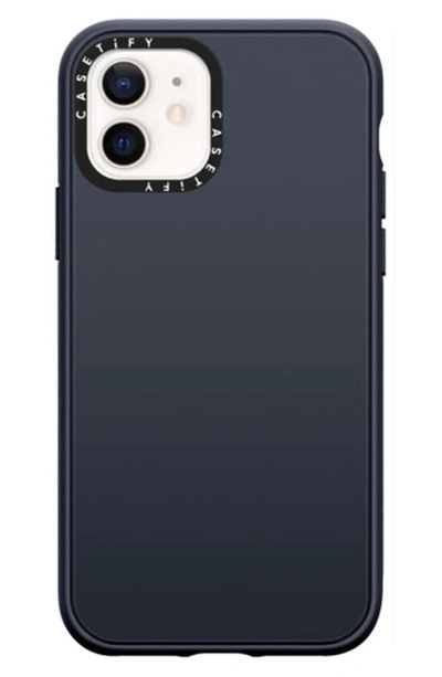 Shop Casetify Solid Impact Iphone 12 Mini Case In Matte Navy Blue