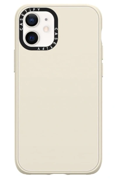 Shop Casetify Solid Impact Iphone 12 Mini Case In Matte White Sand