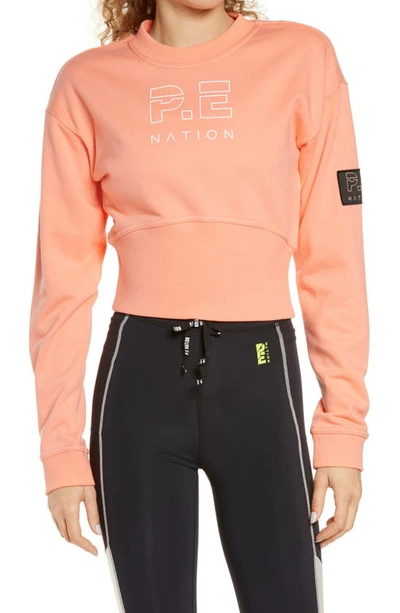 Shop P.e Nation P.e. Nation Sprint Shot Graphic Sweatshirt In Desert Flower Pinm