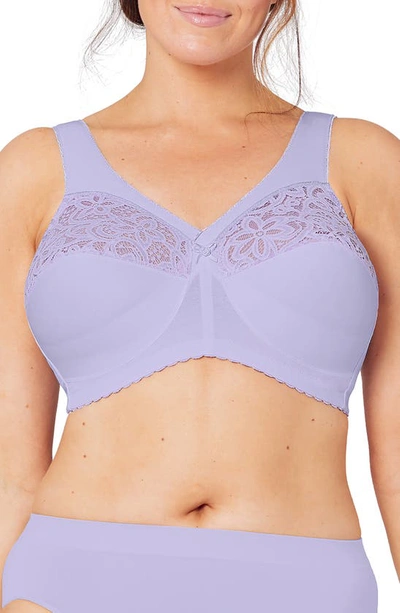 Shop Glamorise Magiclift® Cotton Support Bra In Purple