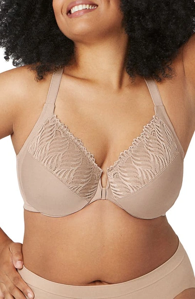 Glamorise Front-Closure T-Back WonderWire Underwire Bra 1246 (Women's &  Women's Plus) 