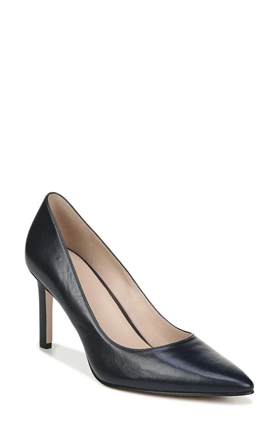 Shop 27 Edit Alanna Pointed Toe Pump In Navy Leather