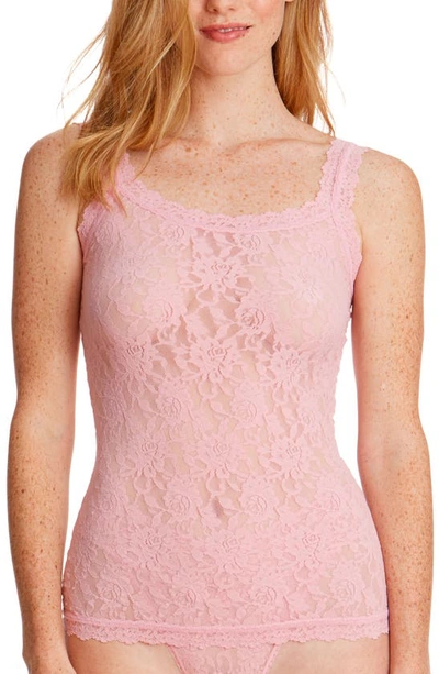 Shop Hanky Panky Signature Lace Camisole In Meadow Rose Pink