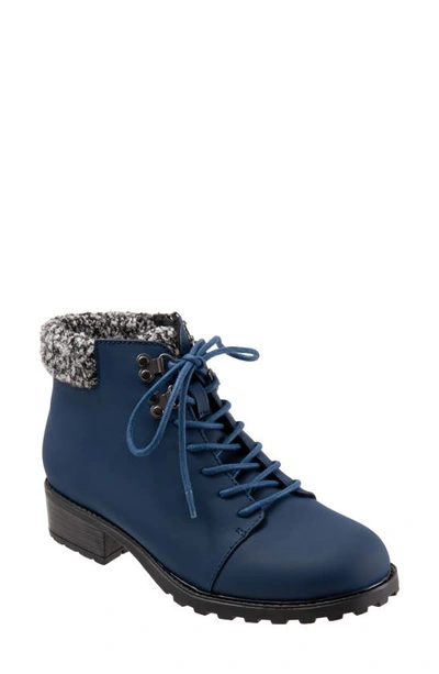 Shop Trotters Becky 2.0 Bootie In Blue Polyester