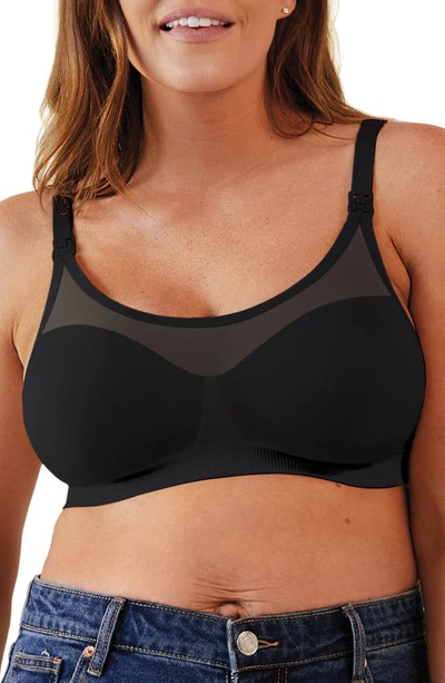Shop Bravado Designs Body Silk Sheer Seamless Maternity/nursing Bra In Black
