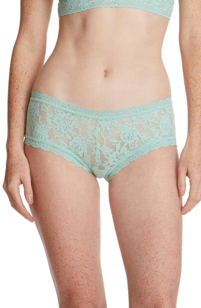 Shop Hanky Panky Signature Lace Boyshorts In Mint Sprig Green
