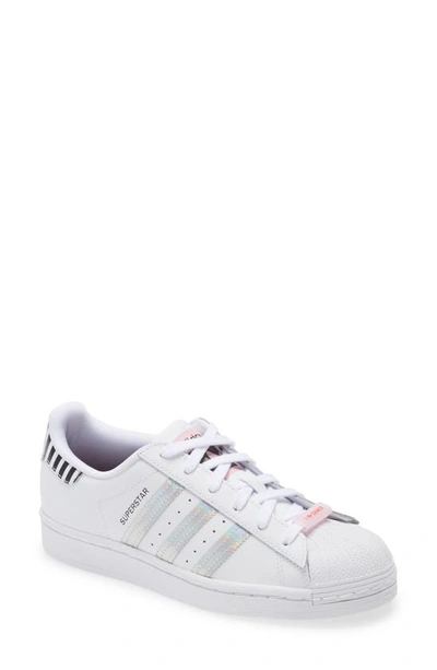 Shop Adidas Originals Superstar Bold Sneaker In White/ True Pink/ Core Black