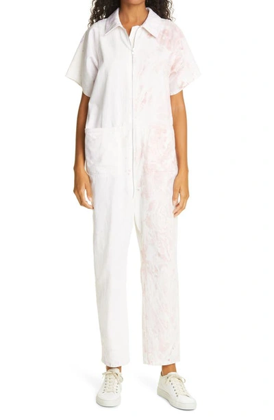 Shop Rachel Comey Barrie Marble Print Jumpsuit In Lilac