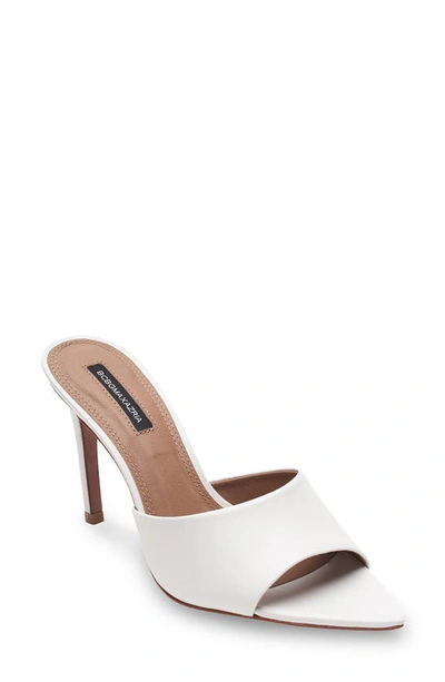 Shop Bcbgmaxazria Dana Leather Slide Sandal In White
