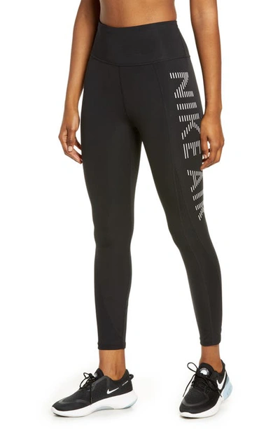 Shop Nike Air Epic Fast 7/8 Tights In Black/ Reflective Silver