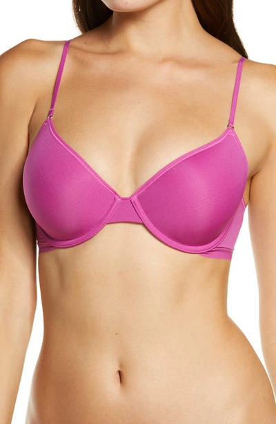 Shop On Gossamer Next To Nothing Underwire T-shirt Bra In Rouge