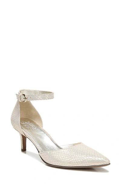 Shop Naturalizer Edris Ankle Strap Pump In Soft Gold Leather