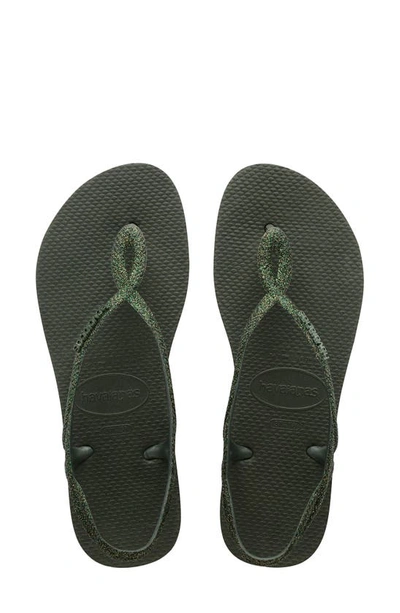 Shop Havaianas 'luna' Sandal In Olive Green
